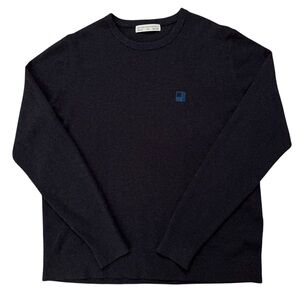 Holderness & Bourne Sweater Mens 2XL The Sargent Crewneck Cashmere Wool Blue